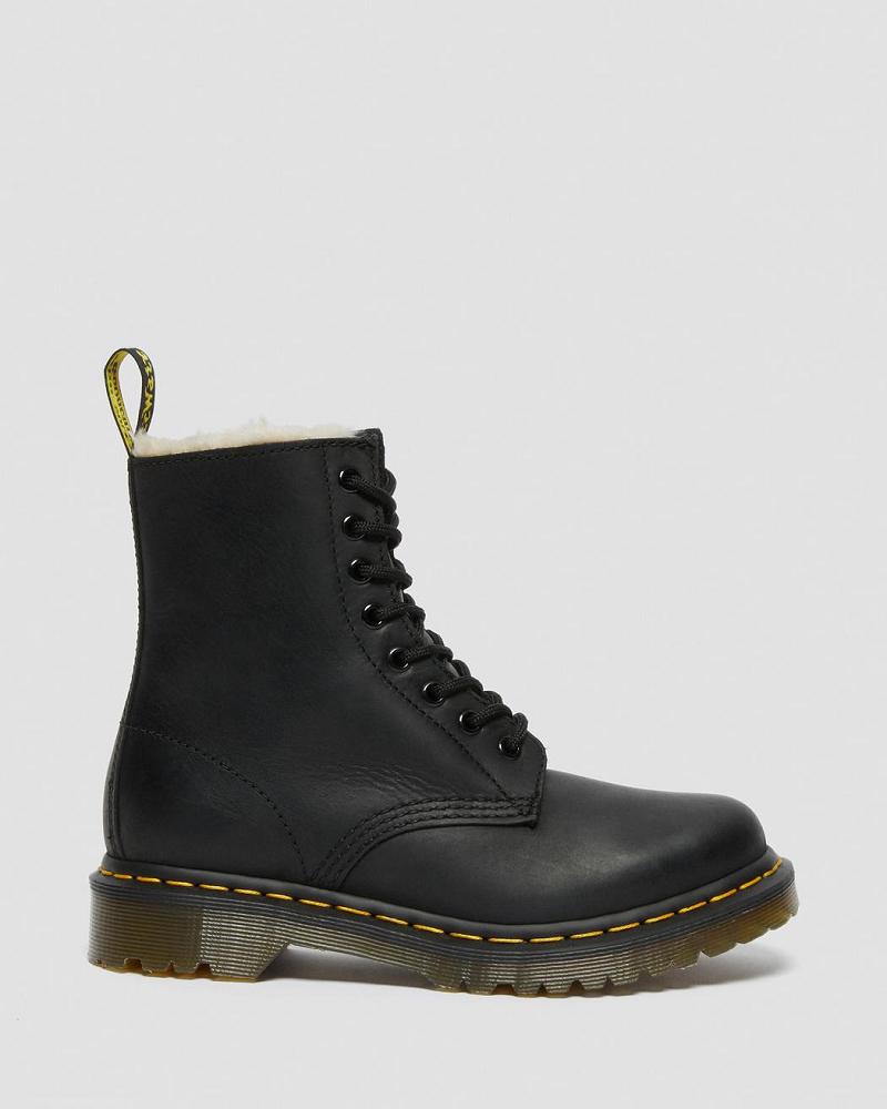 Dr Martens 1460 Faux Fur Gevoerde Winterschoenen Dames Zwart | NL 510VRW